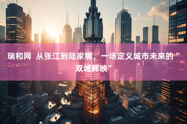 瑞和网  从张江到陆家嘴，一场定义城市未来的“双城辉映”